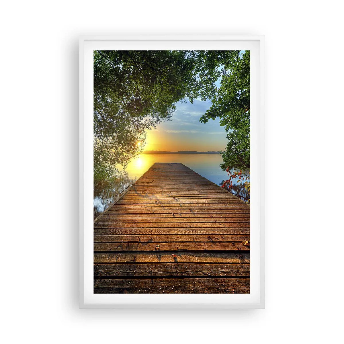 Poster în ramă albă - Nu te grăbi, stai jos - 61x91 cm