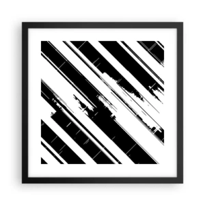 Poster în ramă neagră - Compoziție intensă și dinamică - 40x40 cm