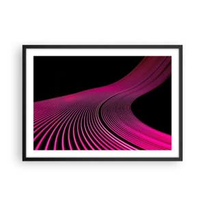 Poster în ramă neagră - Bulevardul de lumină - 70x50 cm