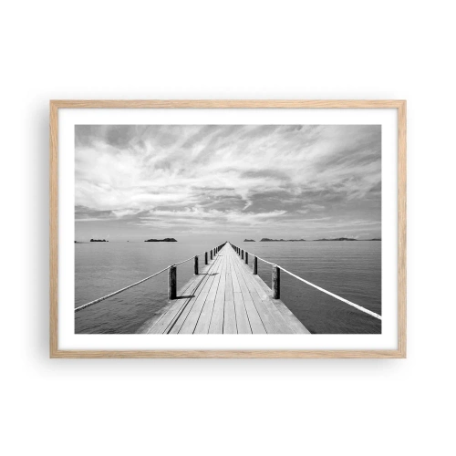 Poster în ramă de stejar deschis - Ce zici de o călătorie... - 70x50 cm