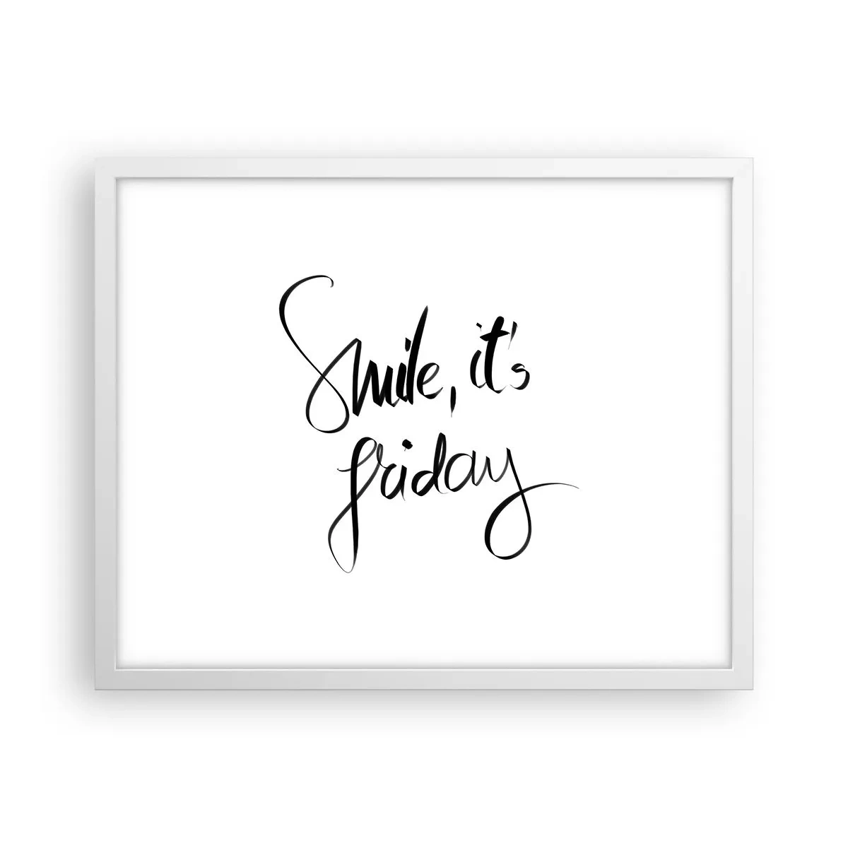 Poster în ramă albă - Bucurie adevărată - 50x40 cm