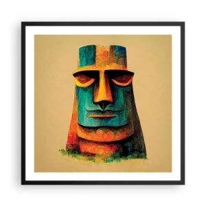 Poster în ramă neagră - Statuie, dar simpatică - 60x60 cm
