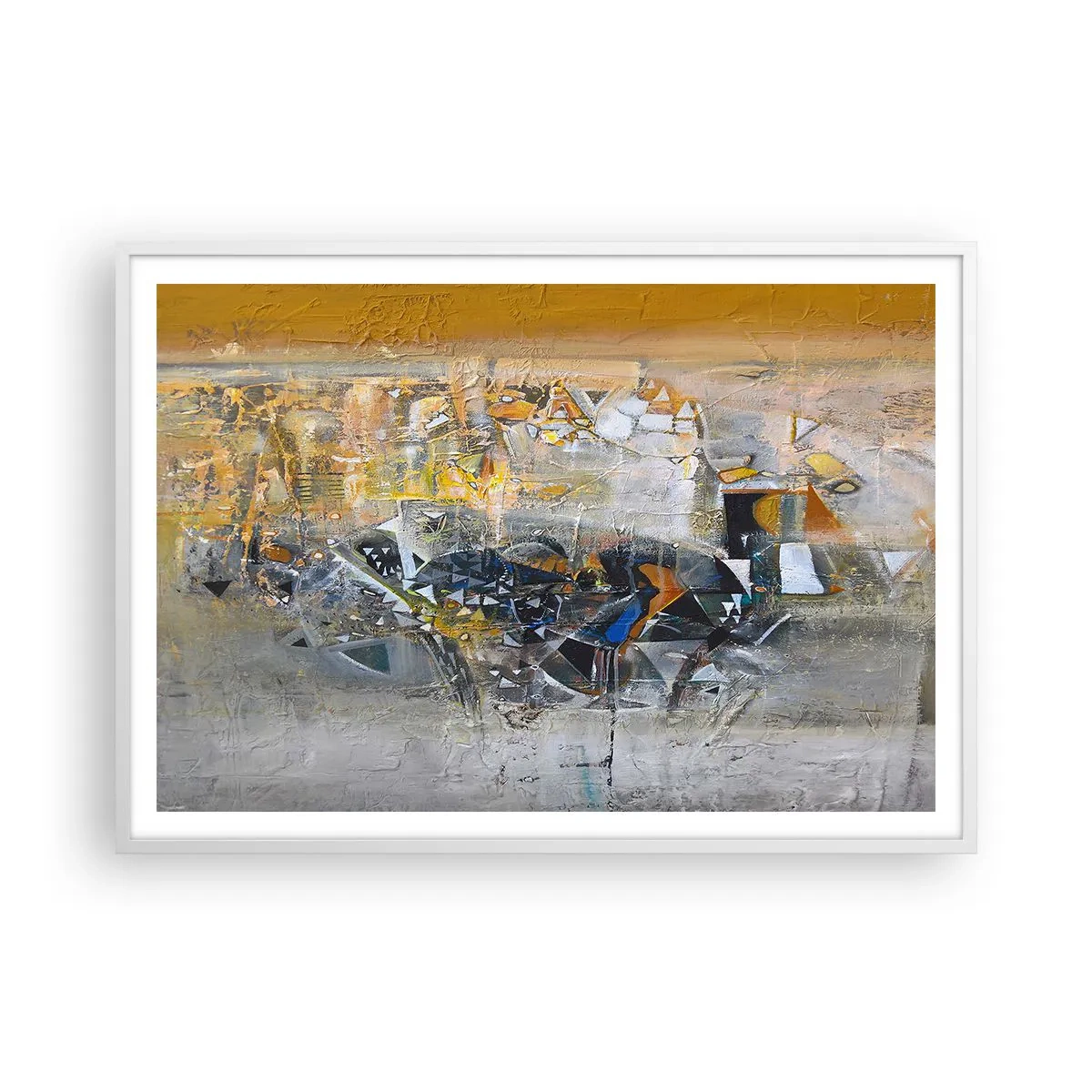 Poster în ramă albă - Totul va fi bine - 100x70 cm