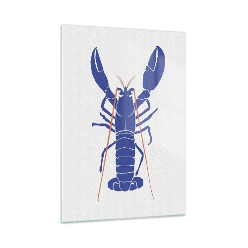 Tablou pe sticlă - Homar rafinat albastru închis - 50x70 cm