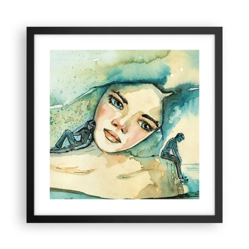 Poster în ramă neagră - Am I blue? - 40x40 cm
