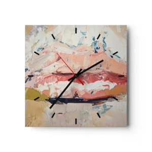 Ceas de perete - Ceas pe sticlă - Trezește simțurile - 30x30 cm