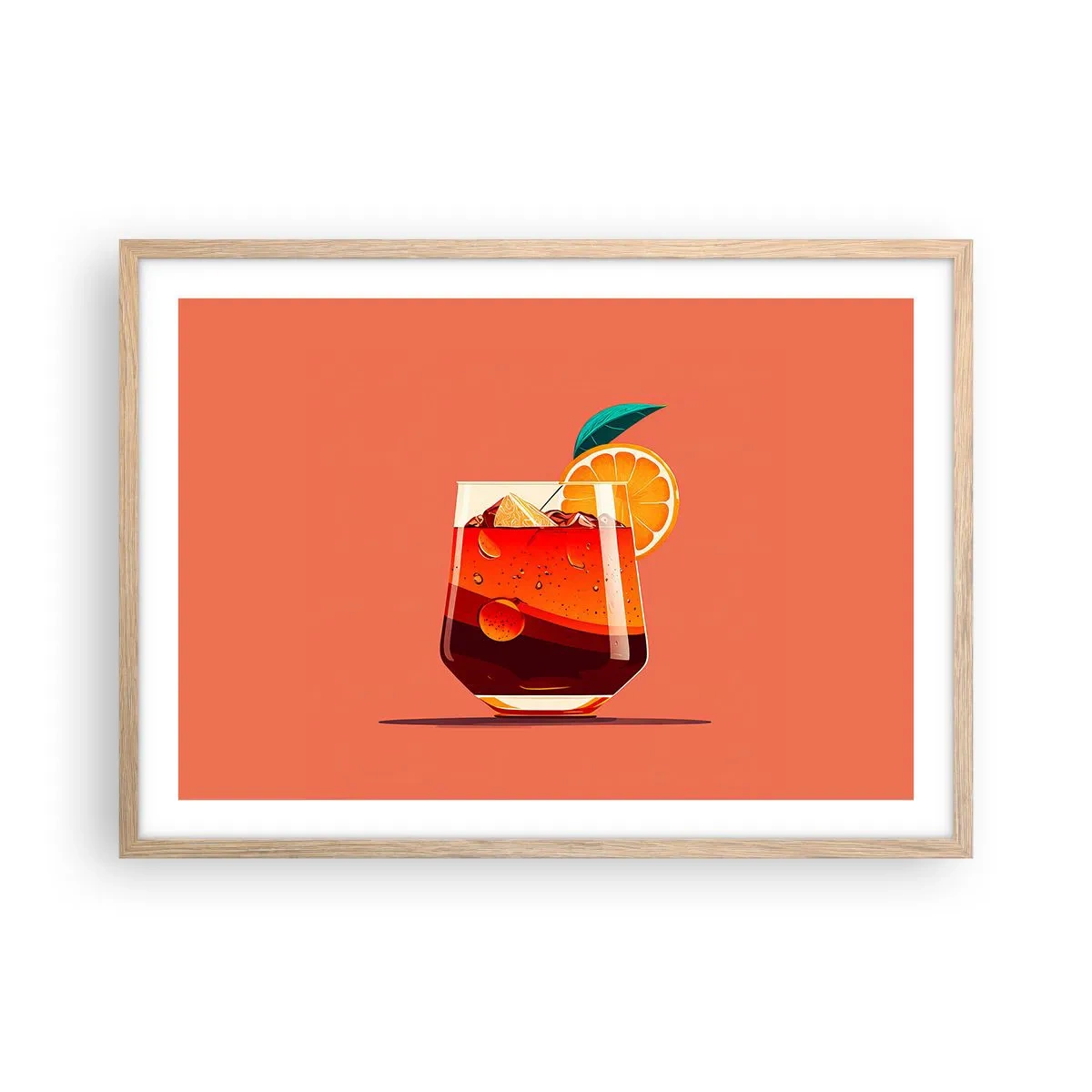 Poster în ramă de stejar deschis - Răcoare de vară - 70x50 cm