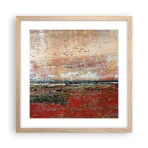 Poster în ramă de stejar deschis - Oare este marea? - 40x40 cm