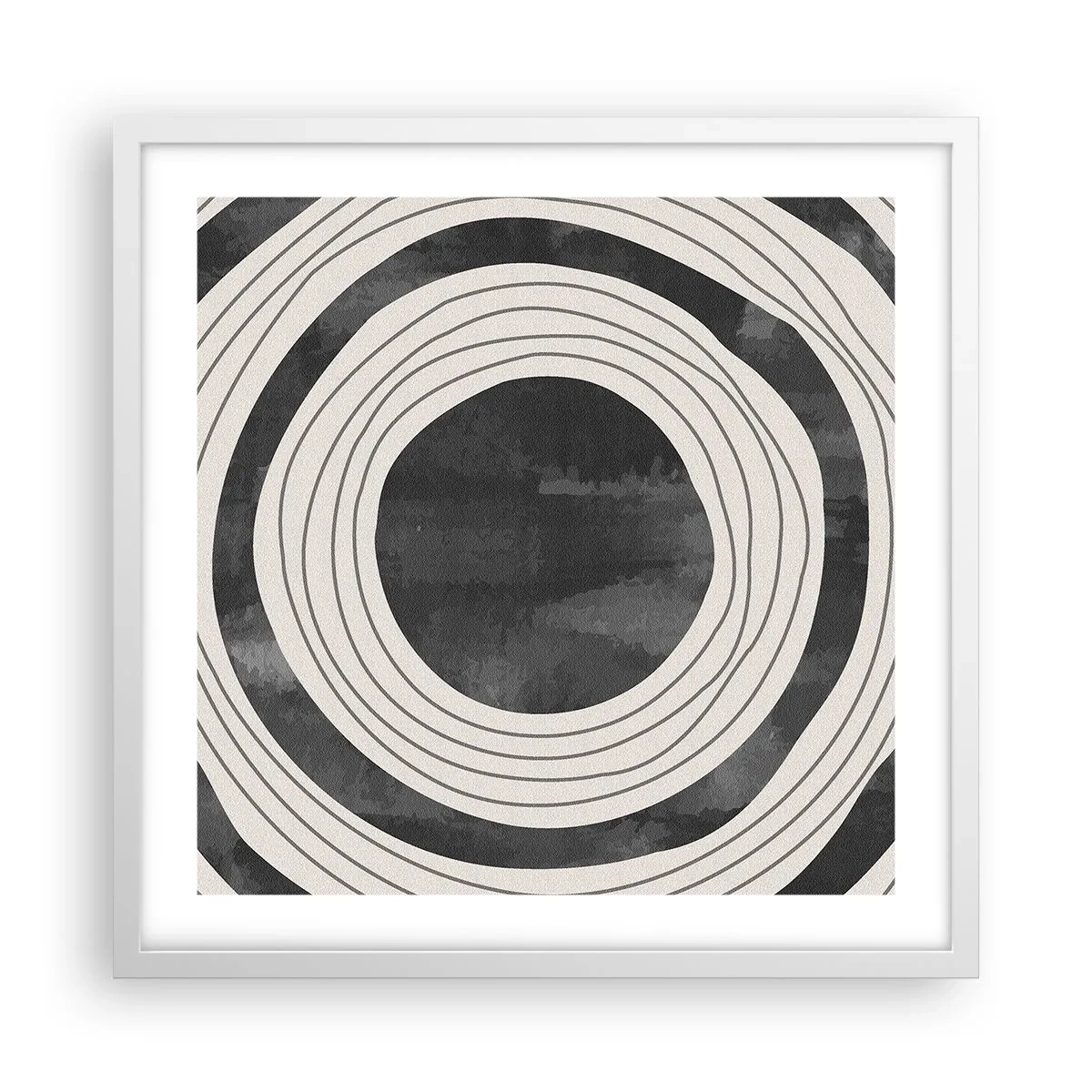 Poster în ramă albă - Direct la subiect - 50x50 cm