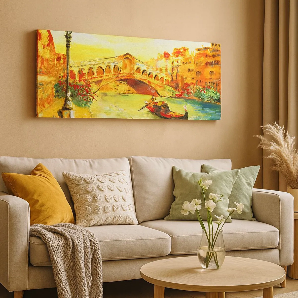 Tablou pe pânză - Pelerinaj de îndrăgostiți - 100x40 cm