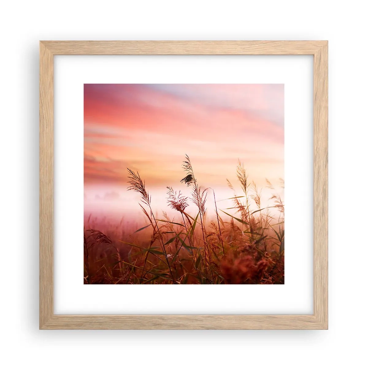 Poster în ramă de stejar deschis - Zmeuri, suflante, vânt - 30x30 cm