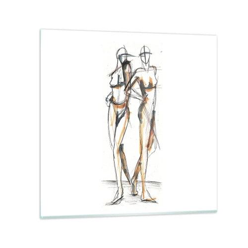 Tablou pe sticlă - Un studiu de farmec - 50x50 cm