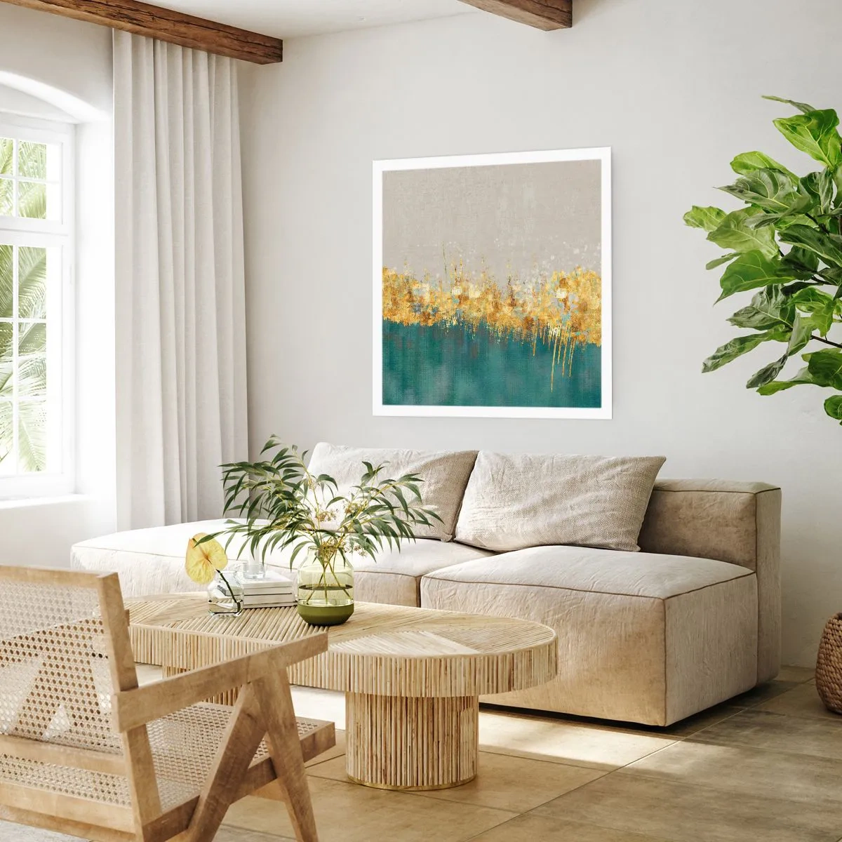 Poster - Frontiera de aur - 50x50 cm
