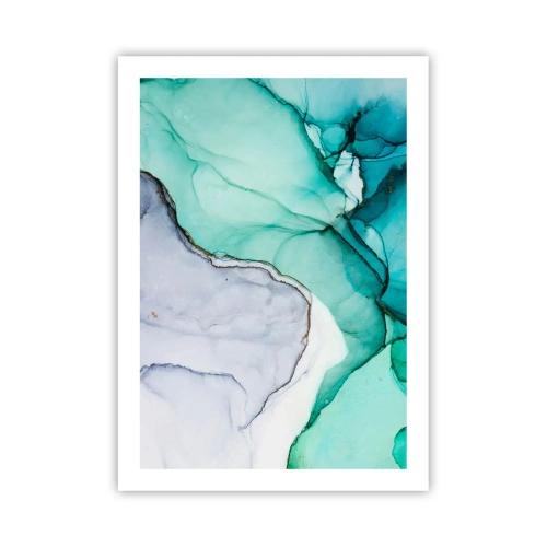 Poster - Studiu în turcoaz - 50x70 cm