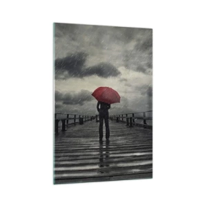 Tablou pe sticlă - Nu e nimic dacă plouă - 70x100 cm
