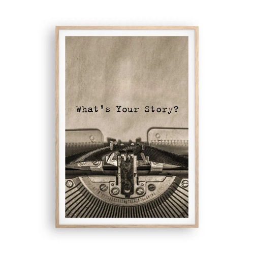 Poster în ramă de stejar deschis - Spune-mi - 70x100 cm