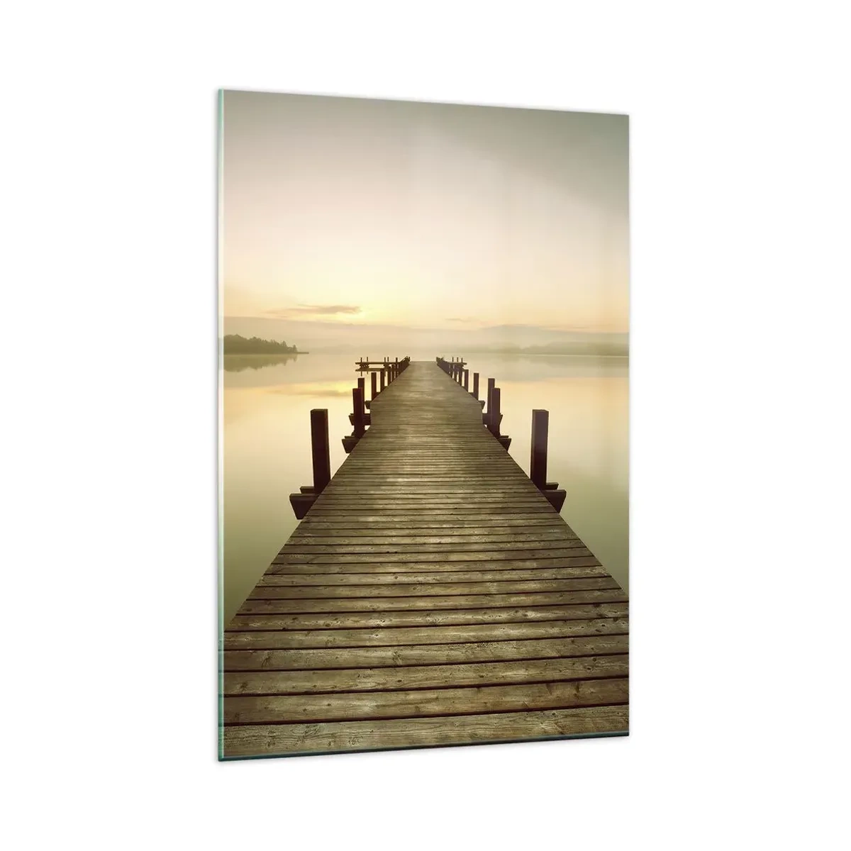 Tablou pe sticlă - Înainte de răsărit, zori, lumină - 80x120 cm