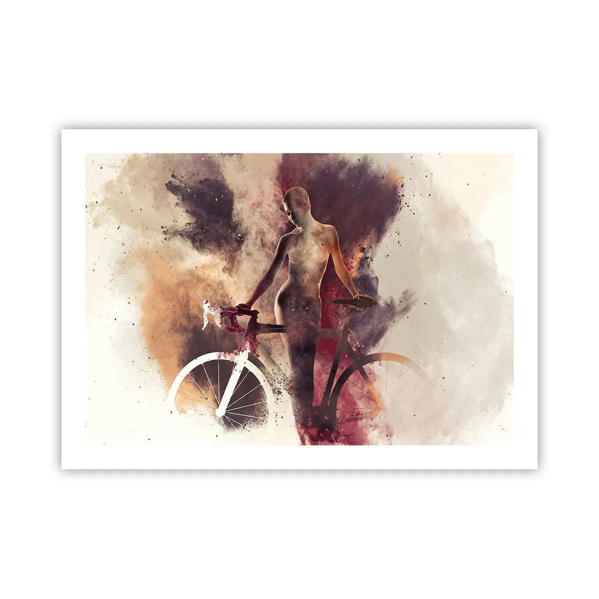 Poster - În forme de marmură sufletul ciclist - 70x50 cm