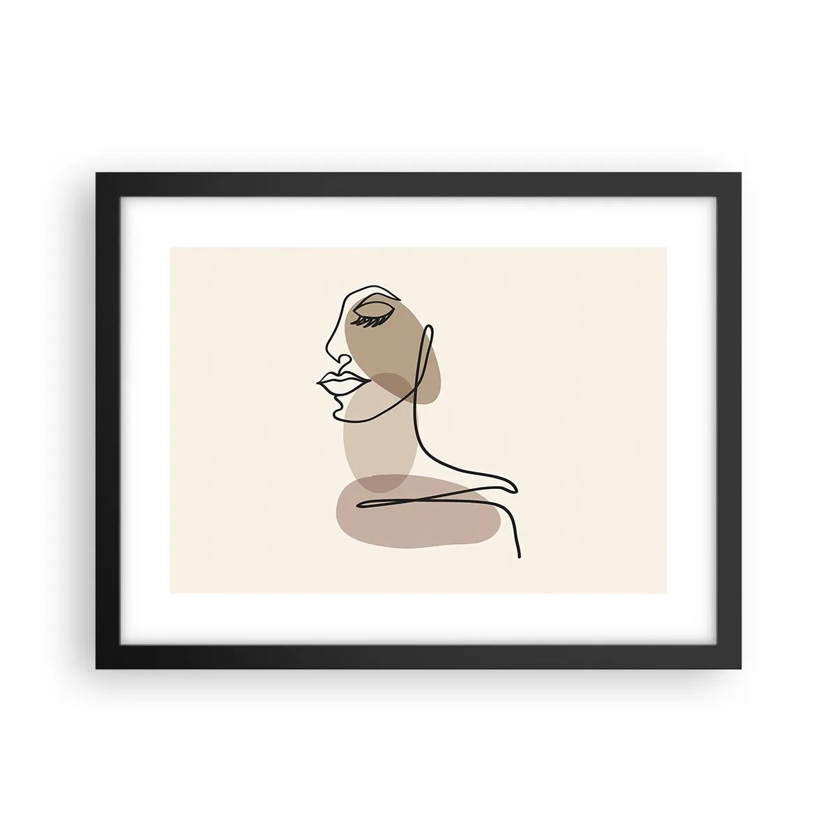Poster în ramă neagră - O anumită linie de frumusețe - 40x30 cm