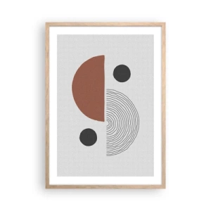 Poster în ramă de stejar deschis - Excelența roții - 50x70 cm