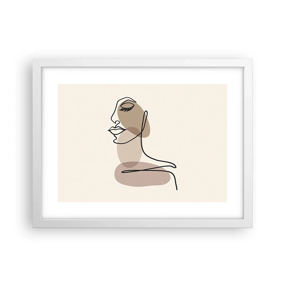 Poster în ramă albă - O anumită linie de frumusețe - 40x30 cm
