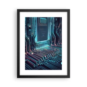 Poster în ramă neagră - Iată la ce mă gândesc... - 30x40 cm