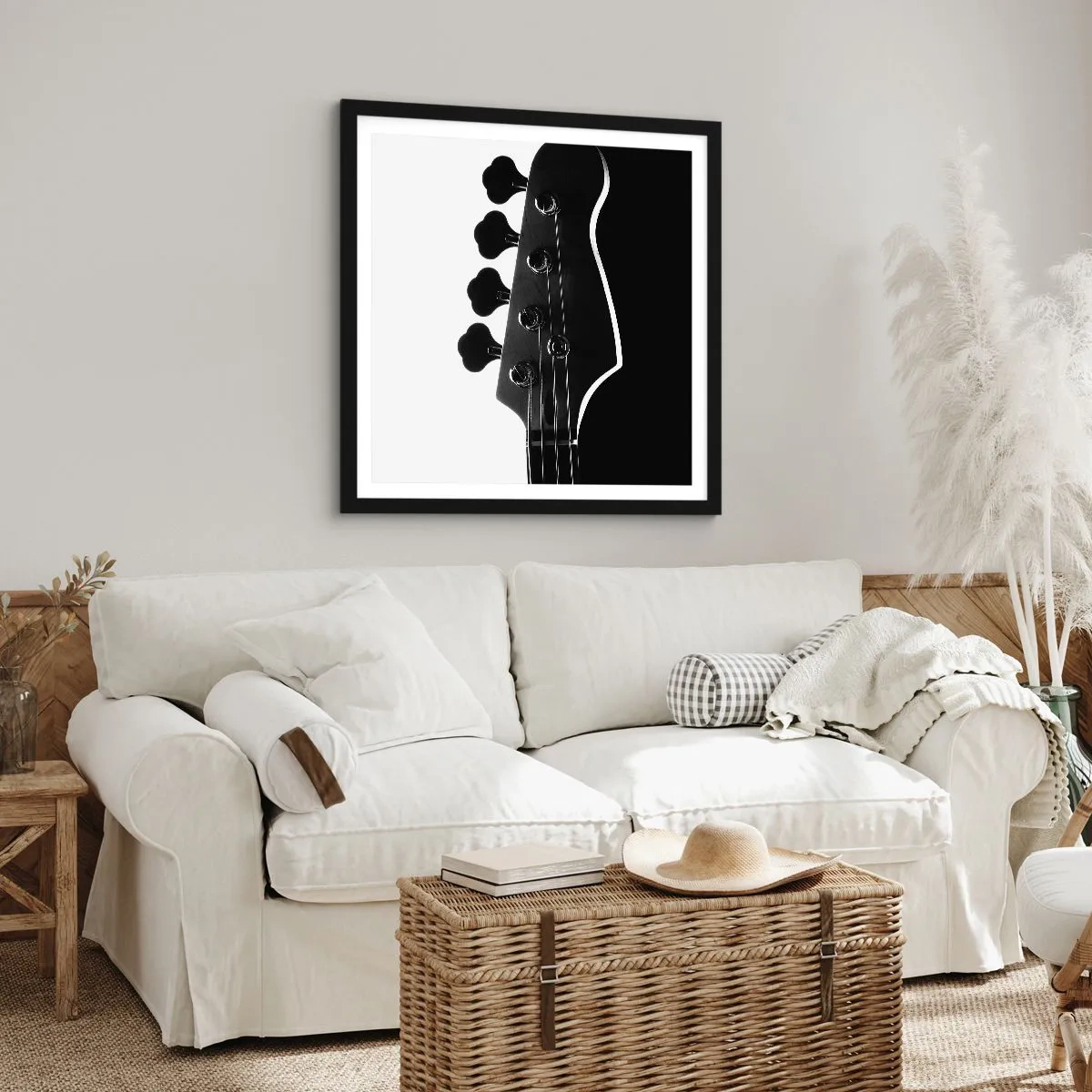 Poster în ramă neagră - Tăcere de rock - 30x30 cm