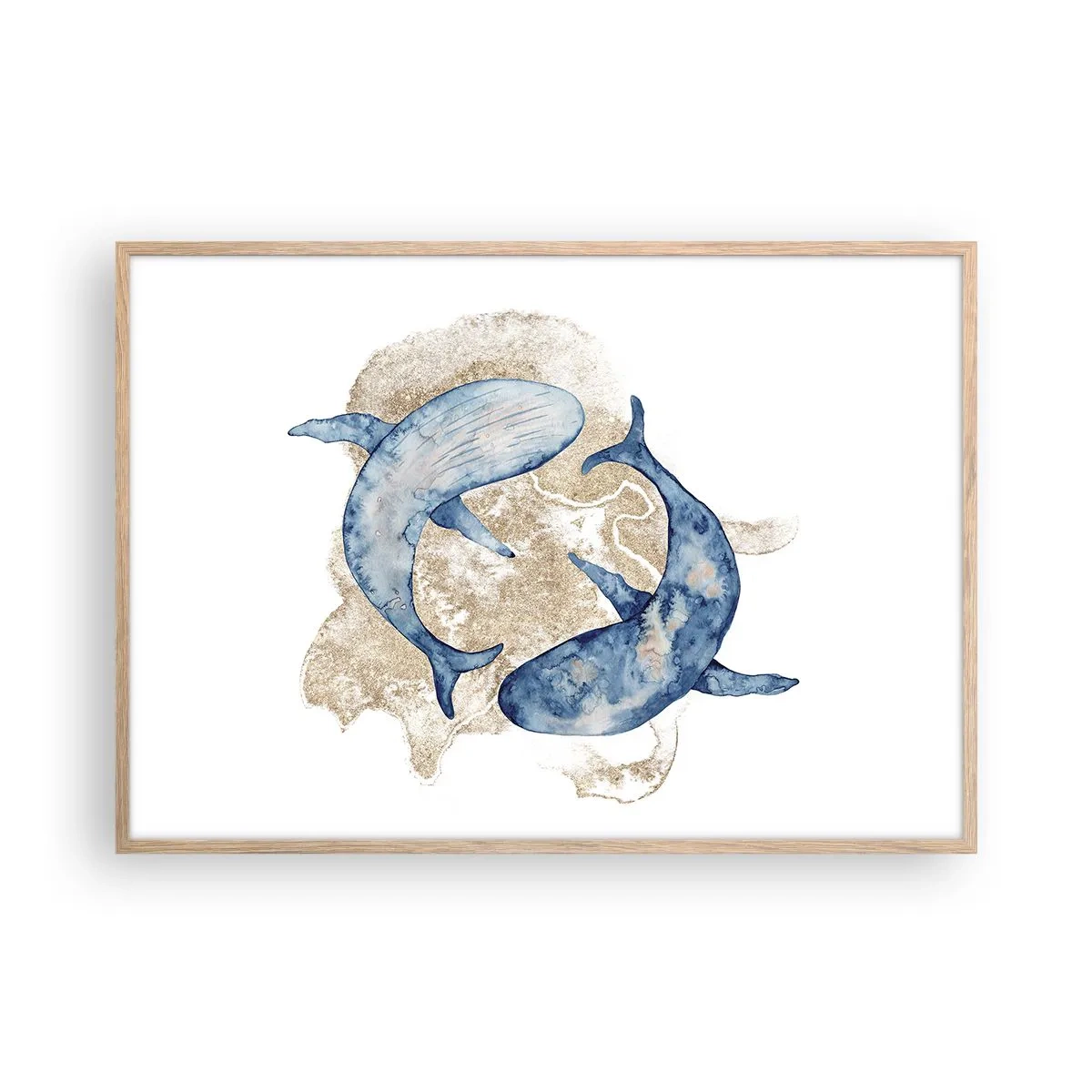 Poster în ramă de stejar deschis - Prietenie sau iubire? - 100x70 cm