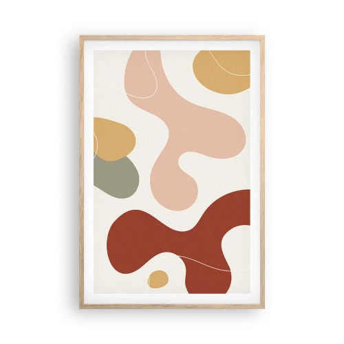 Poster în ramă de stejar deschis - Pete colorate? - 61x91 cm