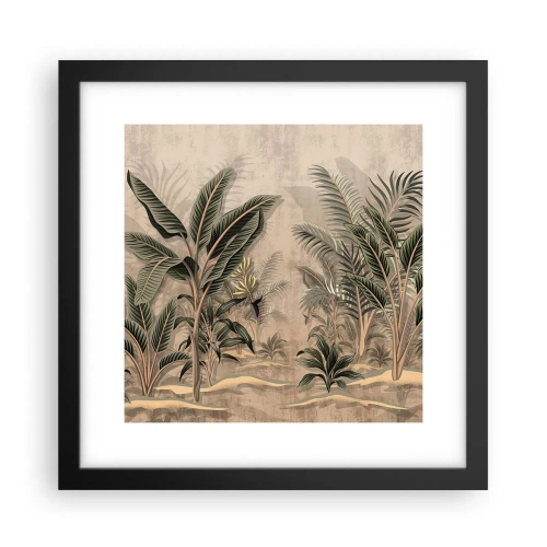 Poster în ramă neagră - Gravură în stil colonial - 30x30 cm