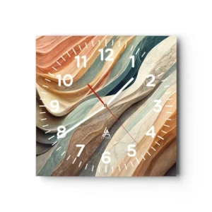 Ceas de perete - Ceas pe sticlă - Momentul dinaintea schimbării - 40x40 cm