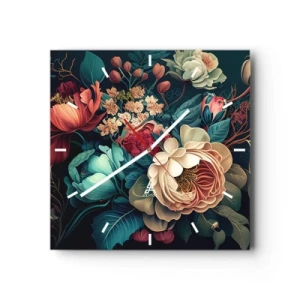 Ceas de perete - Ceas pe sticlă - Farmecul secolului al XIX-lea - 40x40 cm