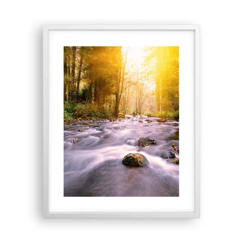 Poster în ramă albă - Malachit în rame de argint și aur - 40x50 cm