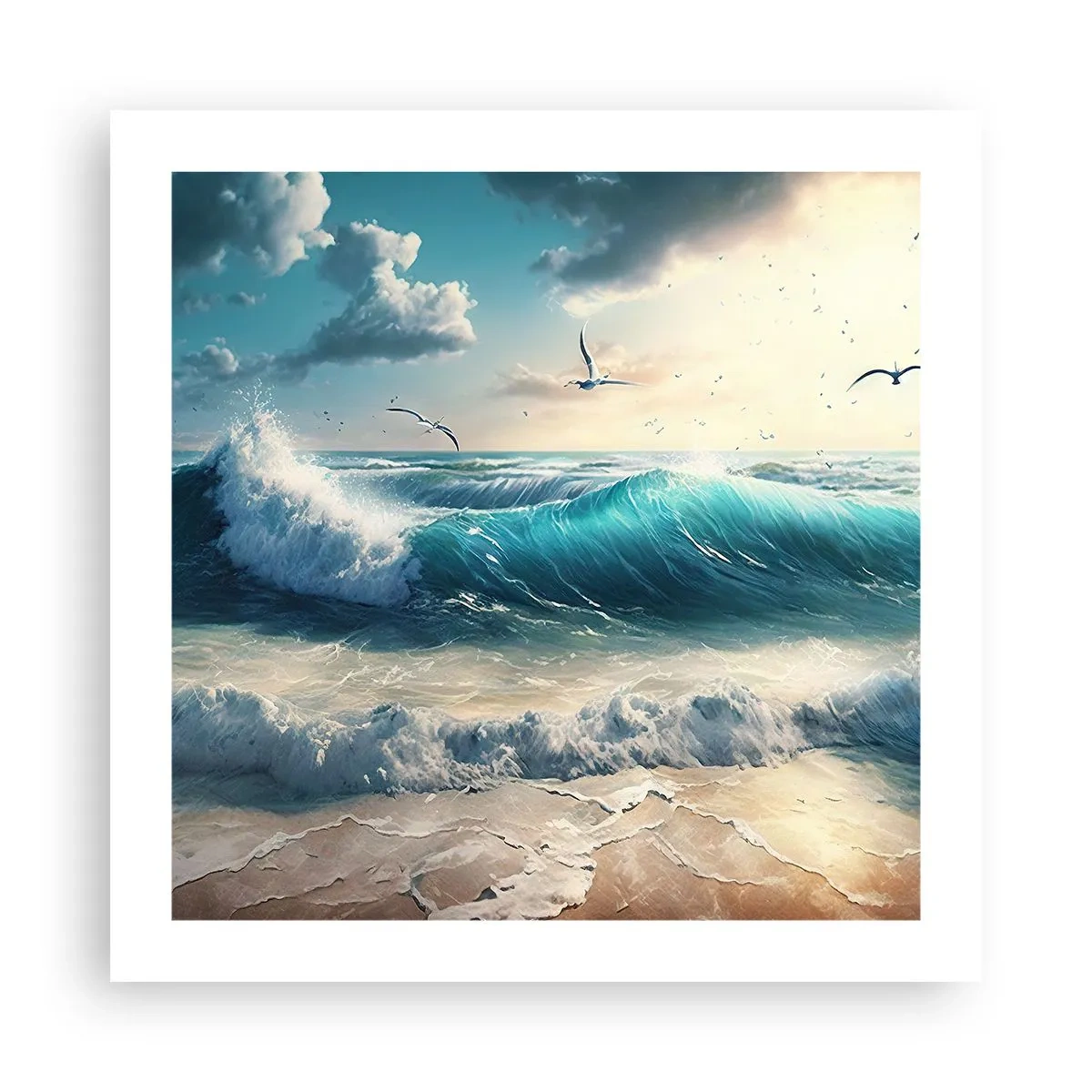 Poster - Sunetul valurilor doar pentru tine - 50x50 cm