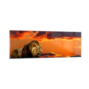 Tablou pe sticlă - Regele naturii - 90x30 cm
