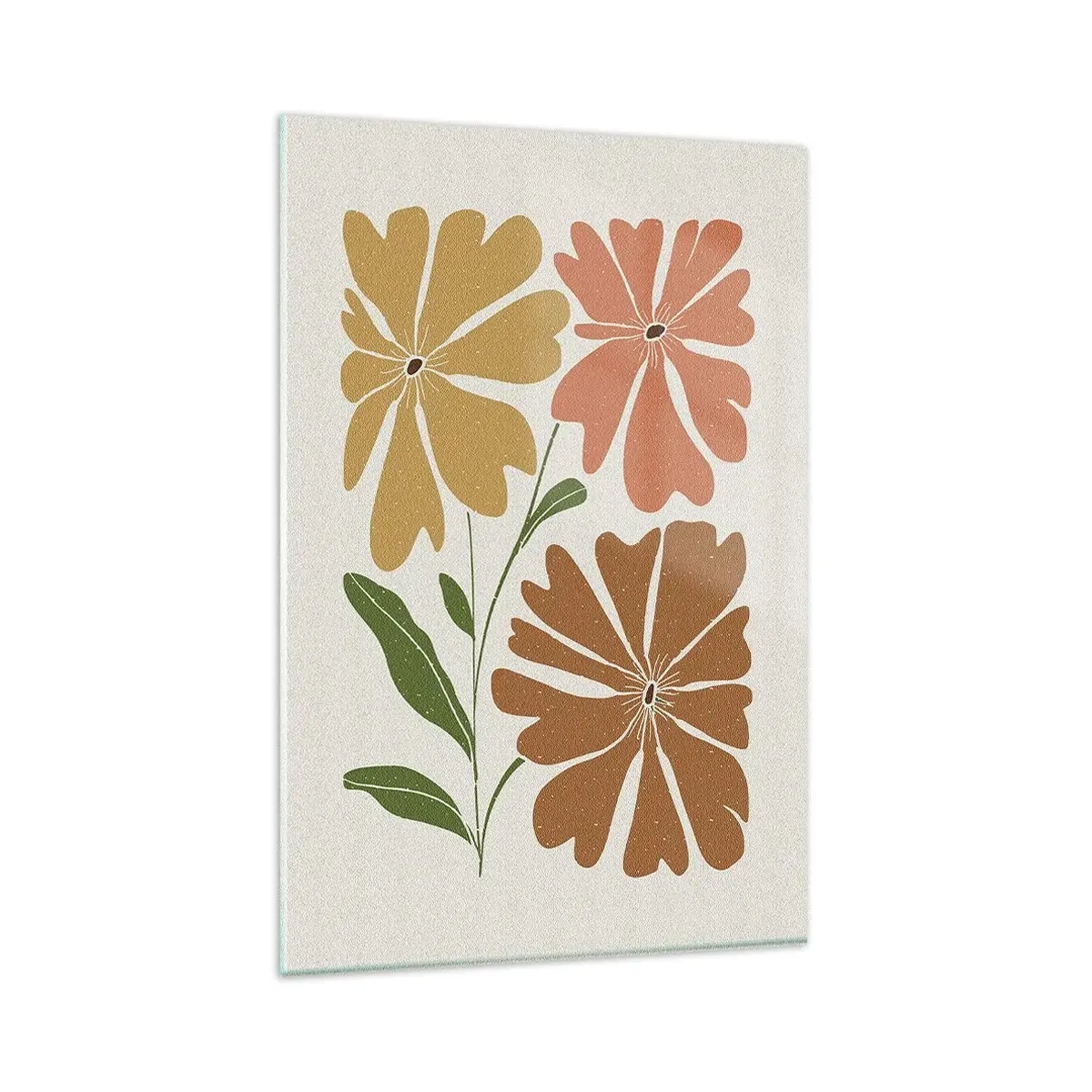 Tablou pe sticlă - Natură și geometrie - 80x120 cm