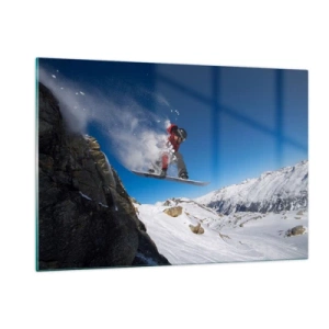 Tablou pe sticlă - Și ai devenit parte din spațiul - 120x80 cm