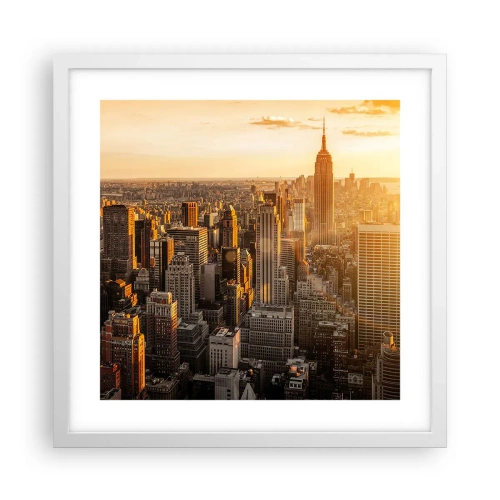 Poster în ramă albă - Crescând la soare - 40x40 cm