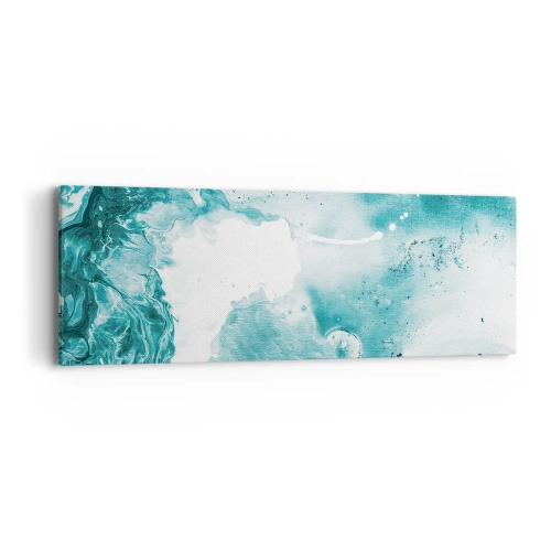 Tablou pe pânză - Câmpii inundabile de albastru - 90x30 cm