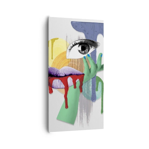 Tablou pe pânză - Portret deconstruit - 65x120 cm