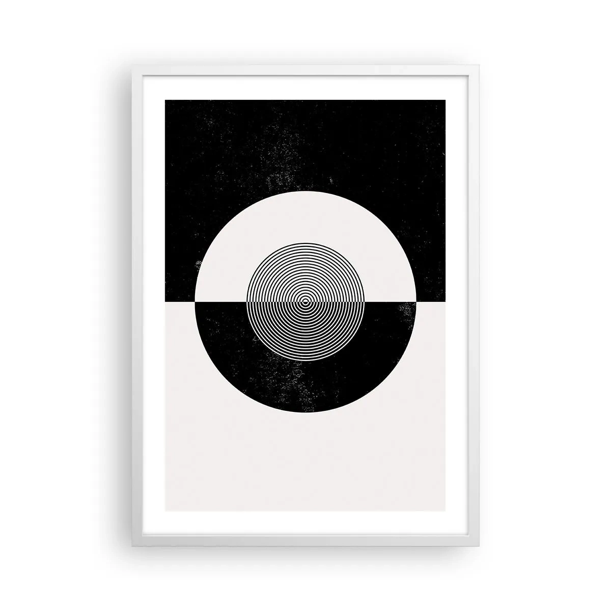 Poster în ramă albă - Armonie în alb și negru - 50x70 cm