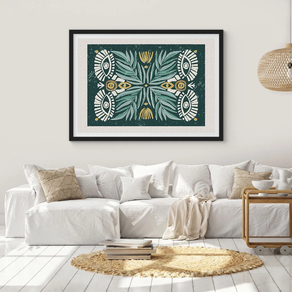 Poster în ramă neagră - Ca un decupaj folcloric - 70x50 cm