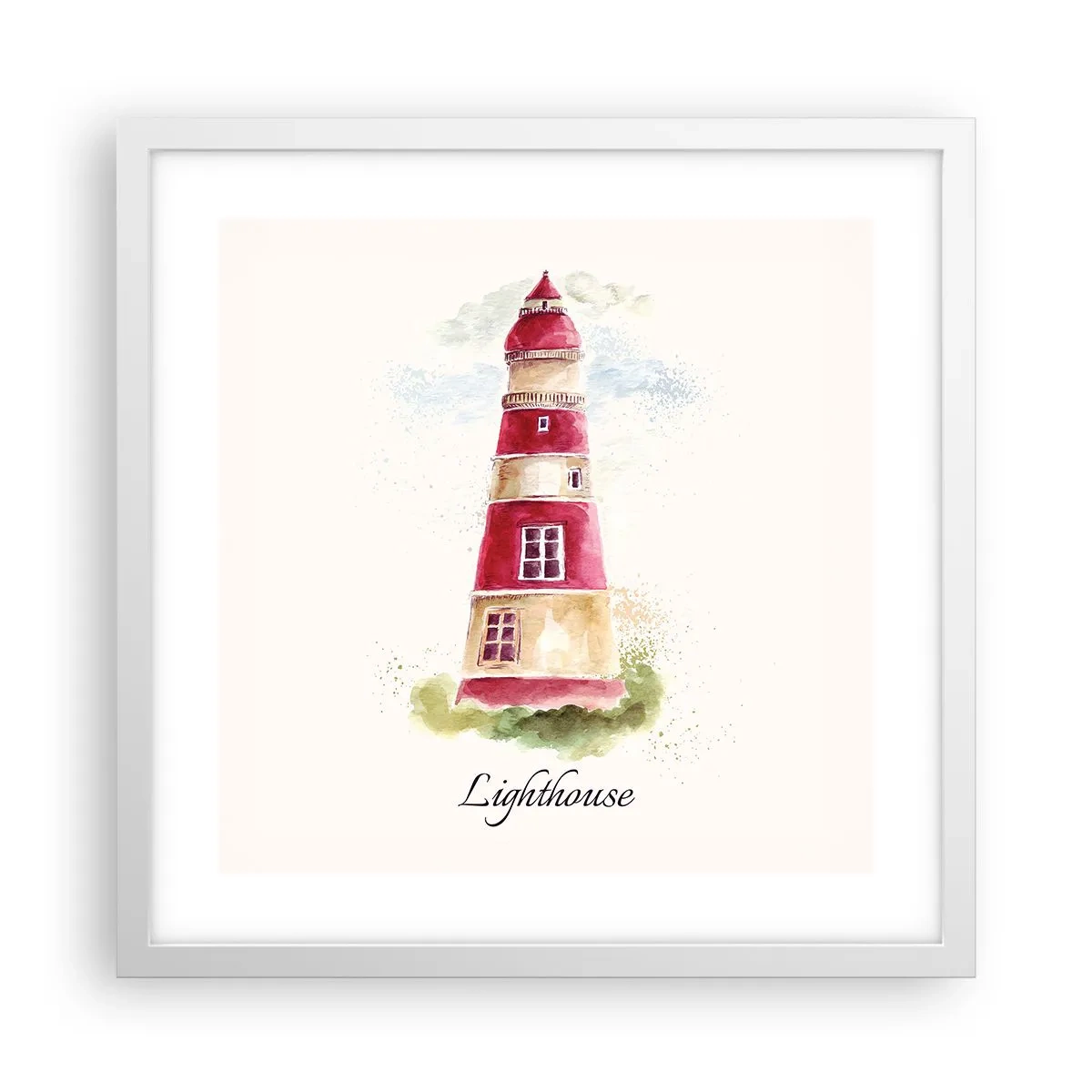 Poster în ramă albă - Întotdeauna vreme bună - 40x40 cm