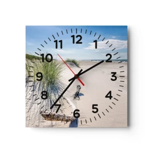 Ceas de perete - Ceas pe sticlă - Cea mai frumoasă? Baltică - 40x40 cm