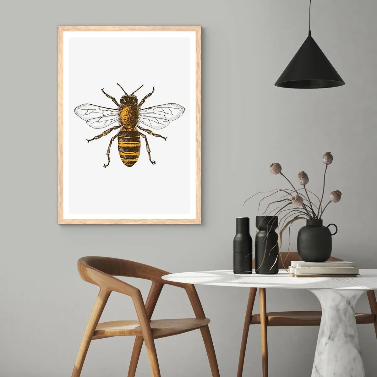 Poster în ramă de stejar deschis - Frumoasă și bună - 30x40 cm