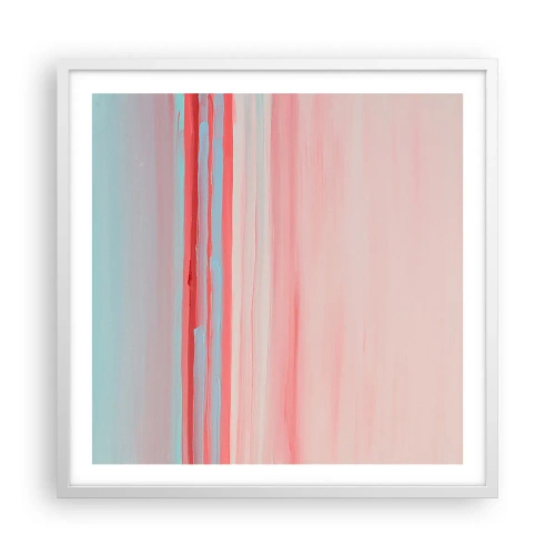 Poster în ramă albă - Abstracție în zori - 60x60 cm