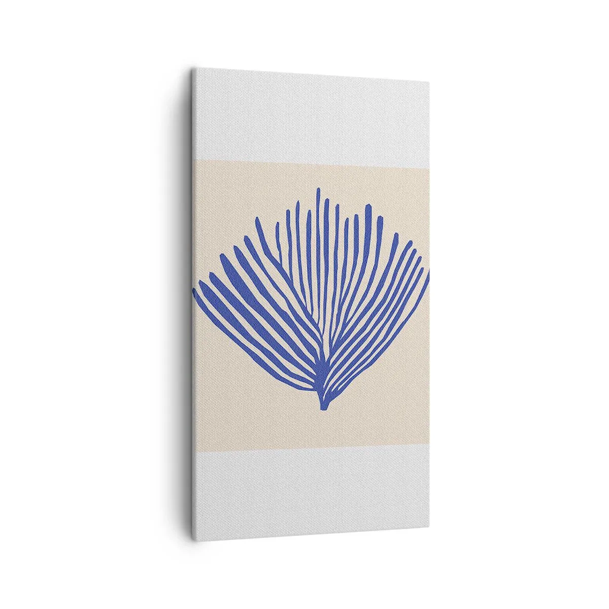 Tablou pe pânză - Evantai albastru - 45x80 cm