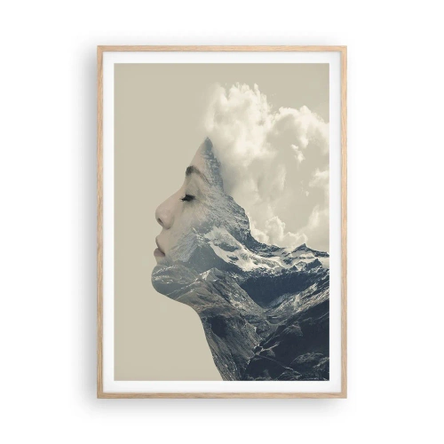 Poster în ramă de stejar deschis - Frumusețea elementelor - 70x100 cm