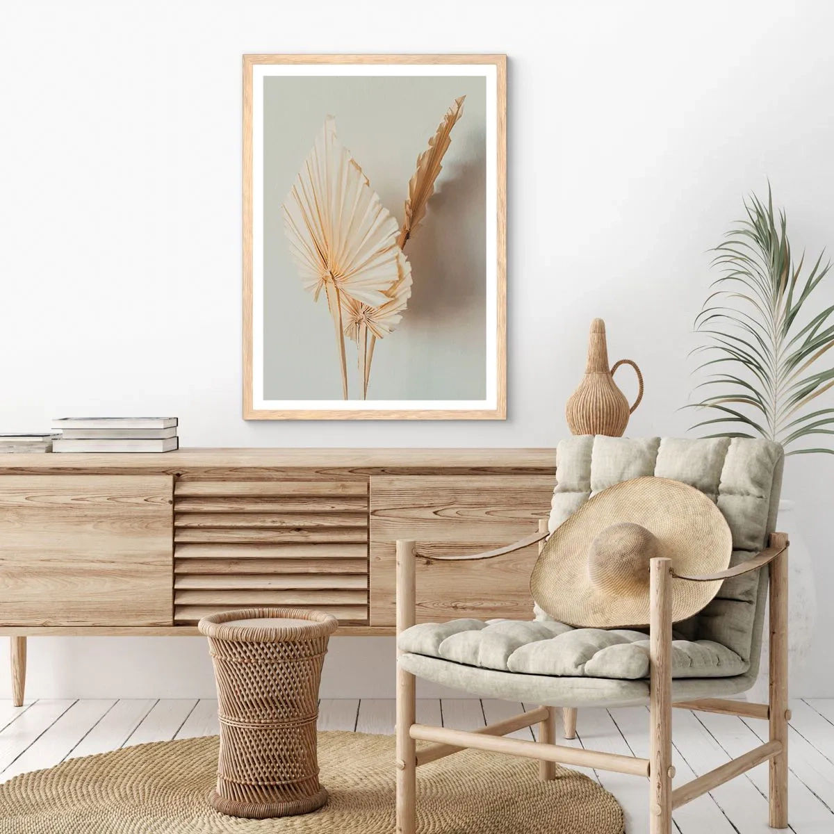 Poster în ramă de stejar deschis - Când este nevoie de ușurare - 70x100 cm