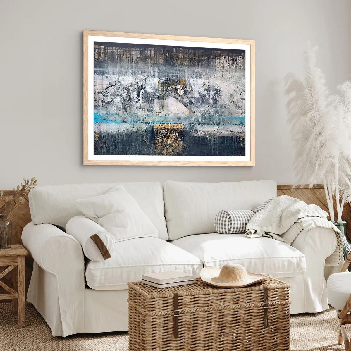 Poster în ramă de stejar deschis - Ca pe gheață, ca pe asfalt - 100x70 cm